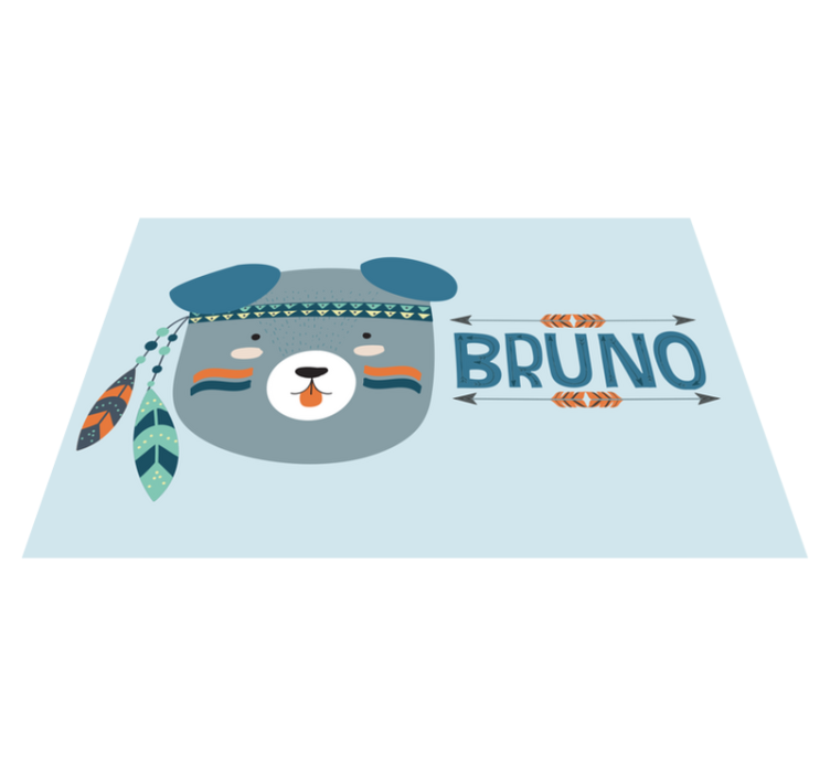 Tischset kinder mit süßem bärenkopf - TenStickers