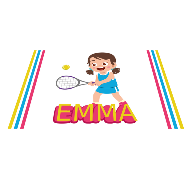 Tischset kinder glücklicher tennis spieler - TenStickers