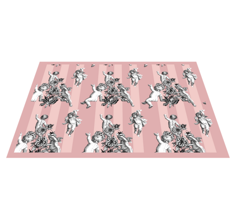 Tischsets originell mit engelchen und blumen - TenStickers