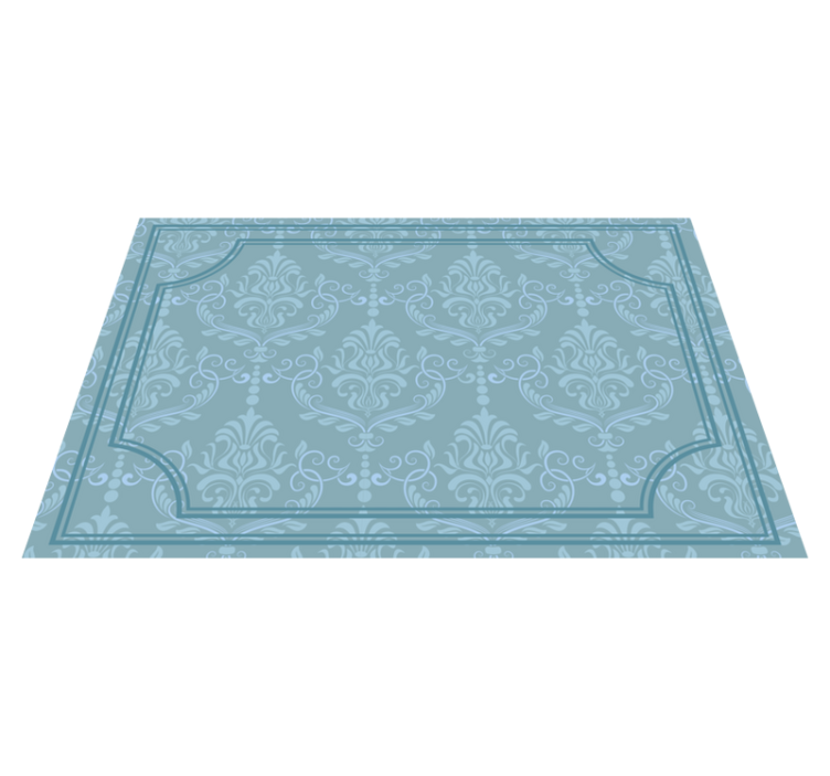 Tischset elegant blau floral barock - TenStickers
