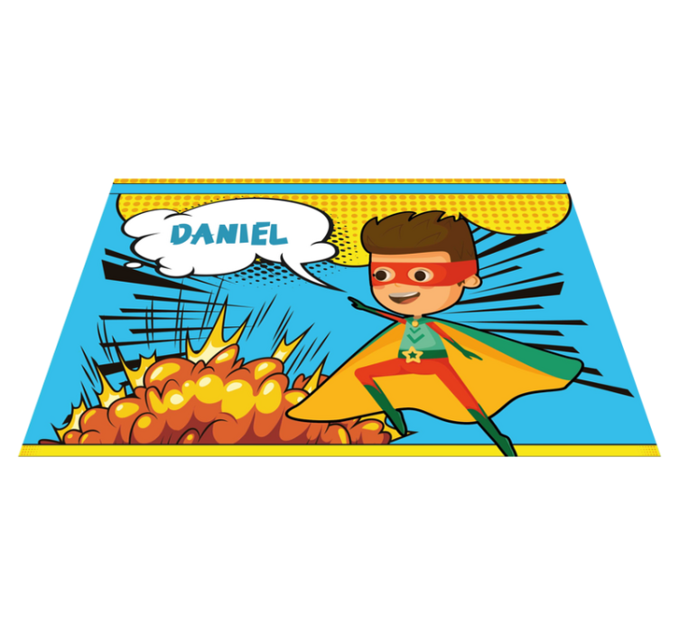 Tischset mit Namen comic SuperheldComic Superhelden - TenStickers