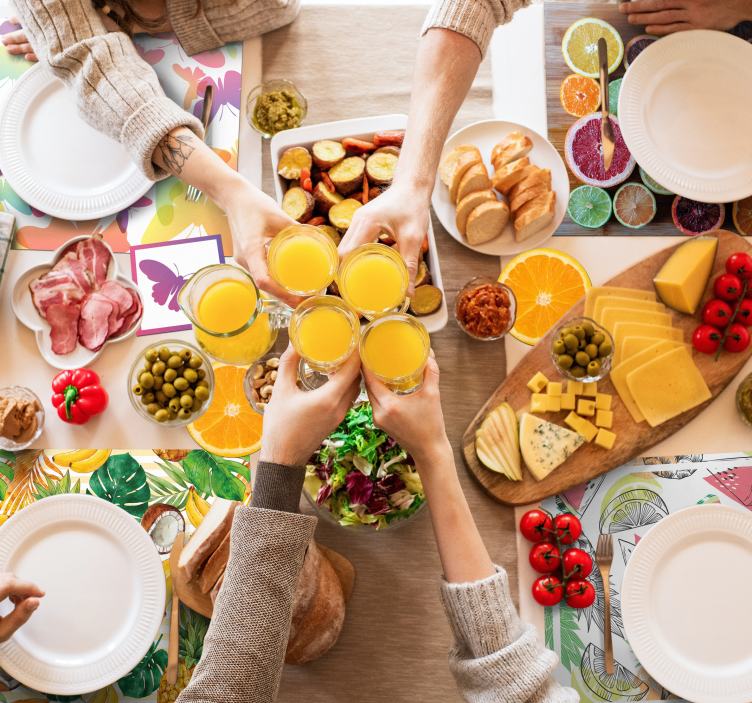 Tischset kinder mit lebhaftem schmetterlingsmotiv - TenStickers