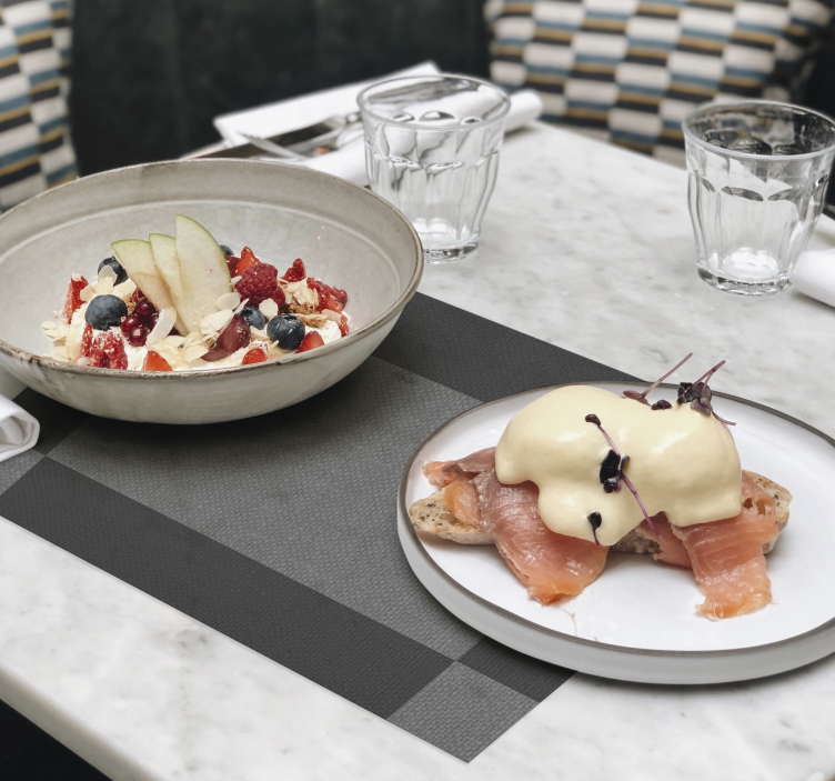 Eleganter Stil Tischsets mit grauen Hintergrund - TenStickers