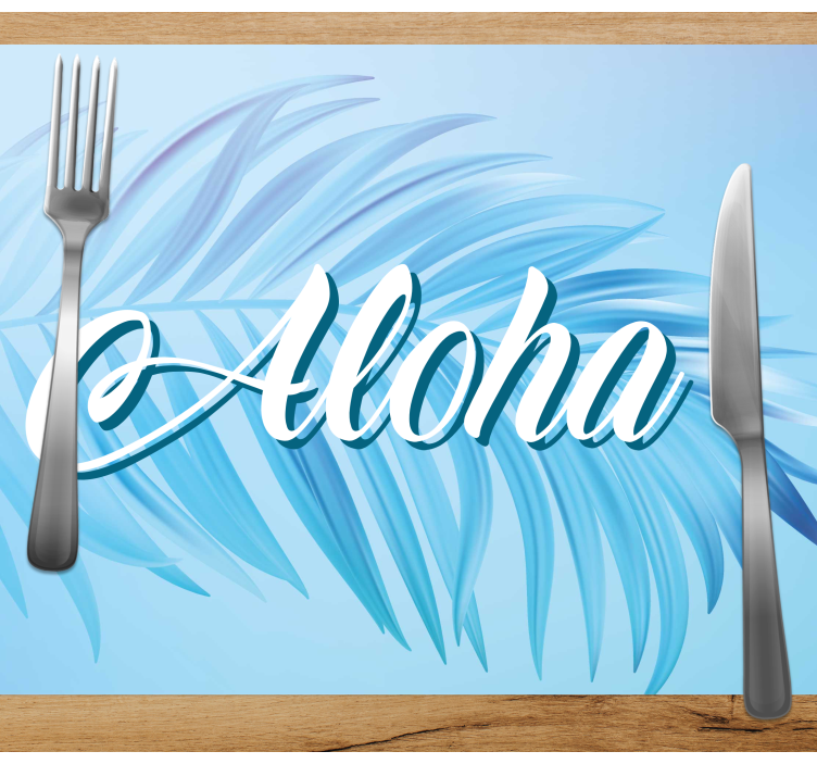Tischset mit Namen Anpassbare aloha - TenStickers