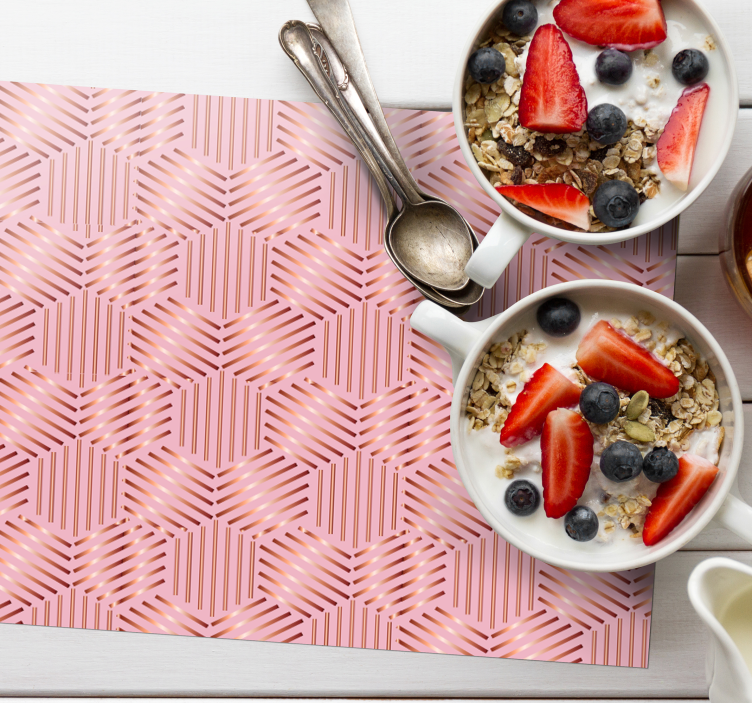 Tischset modern Metallisches sechseck - TenStickers