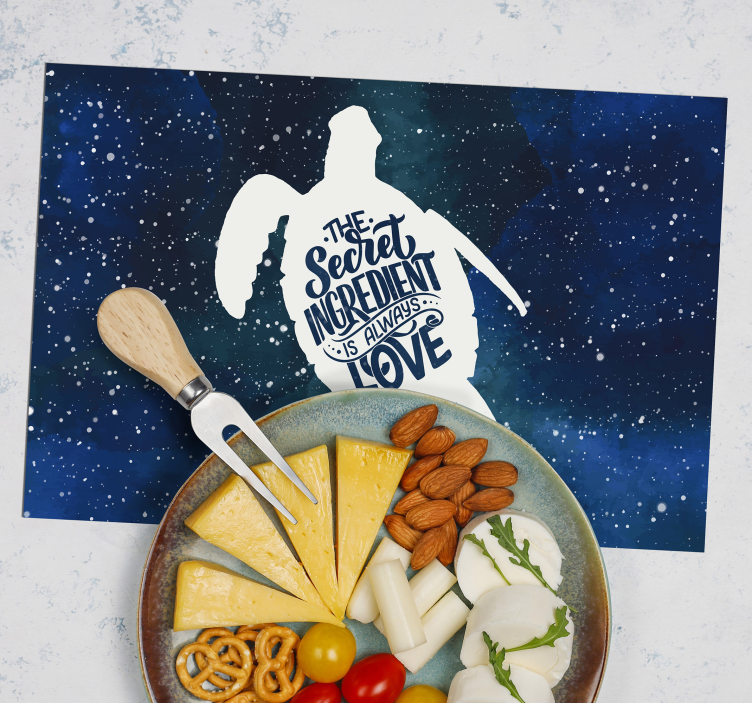 Tischset Text Schildkröte mit Galaxienmuster - TenStickers