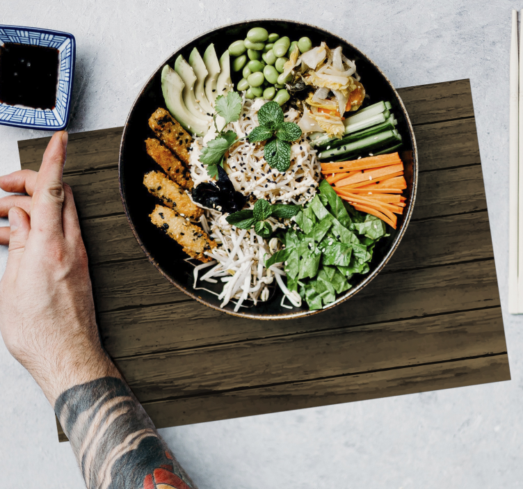 Tischset Textur Holzbrett Muster - TenStickers