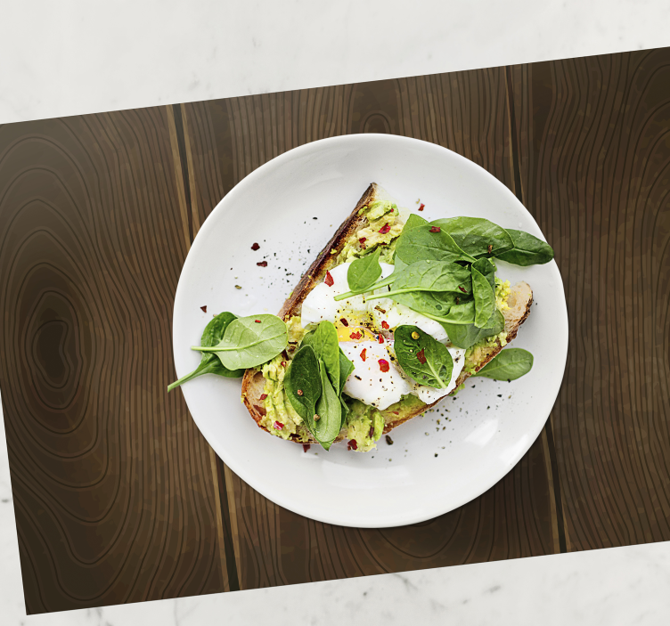 Tischset Textur Holzmuster dunkler Ton - TenStickers