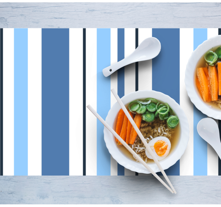 Tischset Textur Schattierungen von blauen Streifen - TenStickers