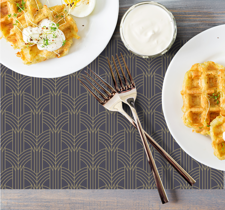 Tischset elegant Geo-muster im "art deco"-stil - TenStickers