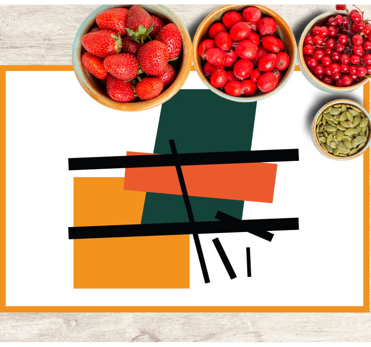 Tischsets originell Quadrate und rechtecke abstrakte kunst - TenStickers