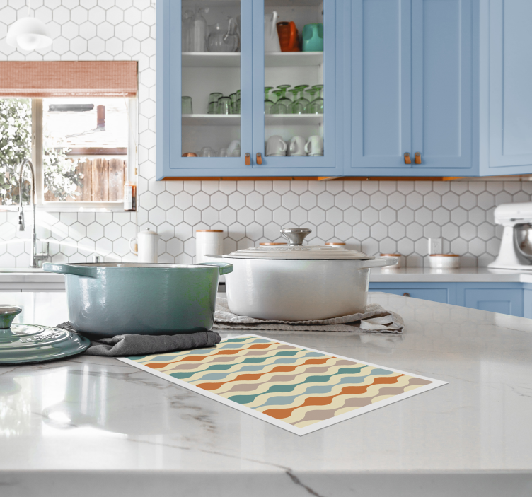 Tischset modern welliges farbmuster - TenStickers