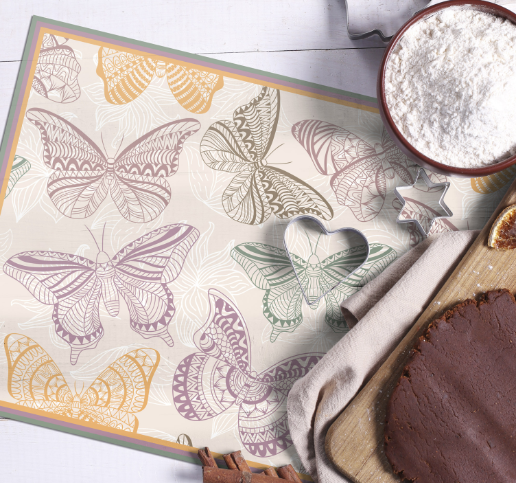 Tischset Schmetterling Farbige zierschmetterlinge - TenStickers