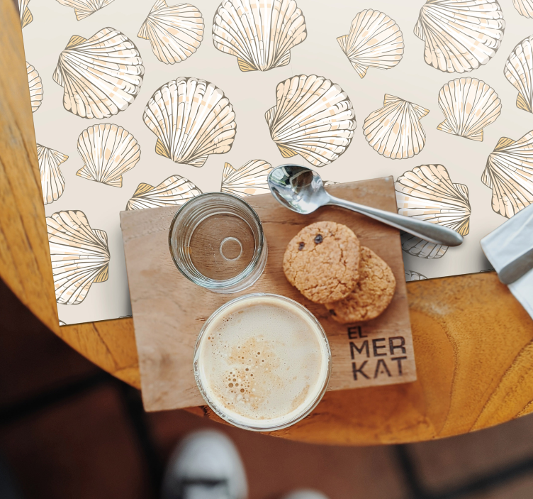 Tischset Muscheln Große und kleine muscheln - TenStickers