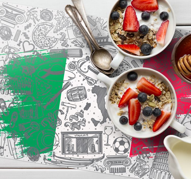 Tischset Restaurant Italien Hintergrund - TenStickers