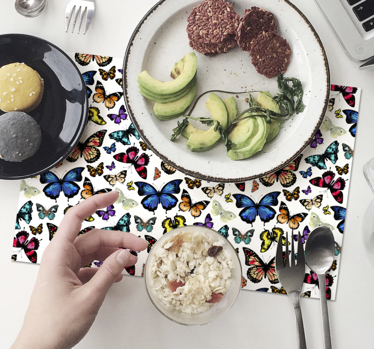 Tischset Schmetterling Schöne und bunte Schmetterlinge - TenStickers