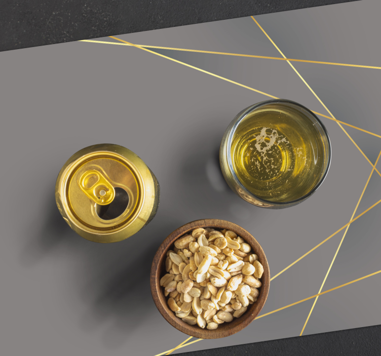 Tischset elegant Geometrische formen des grautons - TenStickers