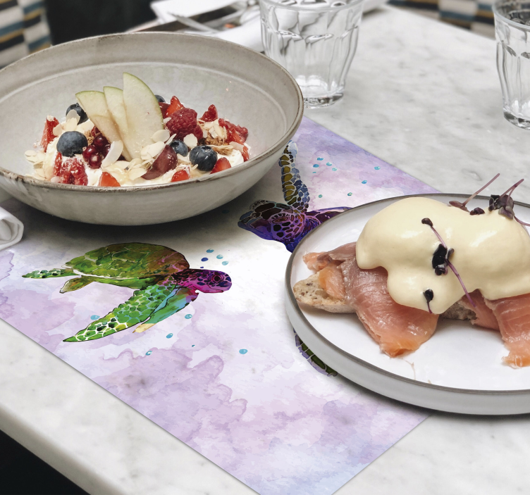 Platzset Tiere Bunte Schildkröten - TenStickers