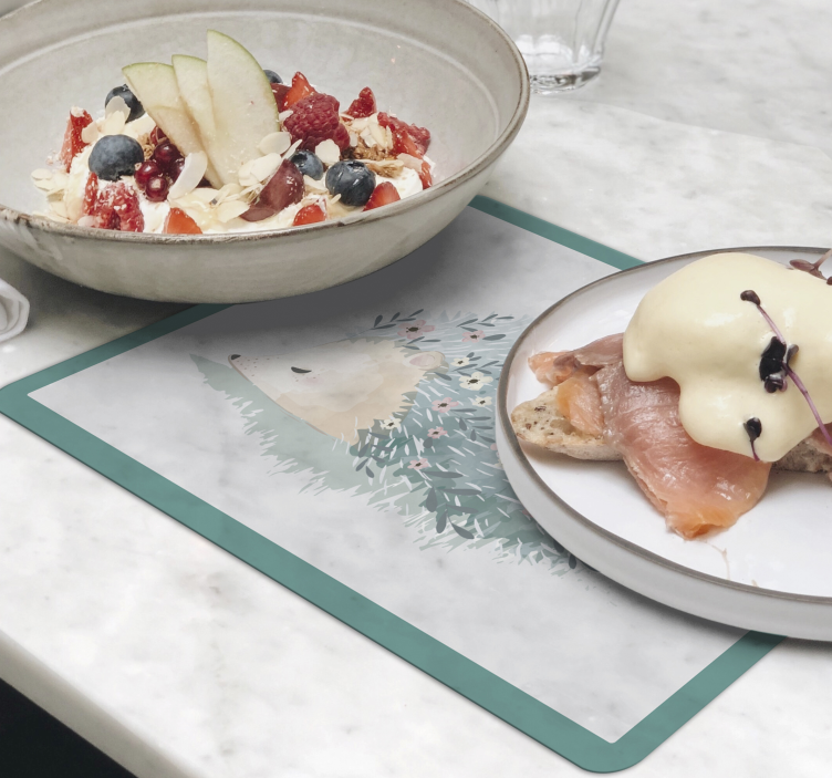 Platzset Stachelschwein Stachelschwein Kunst - TenStickers