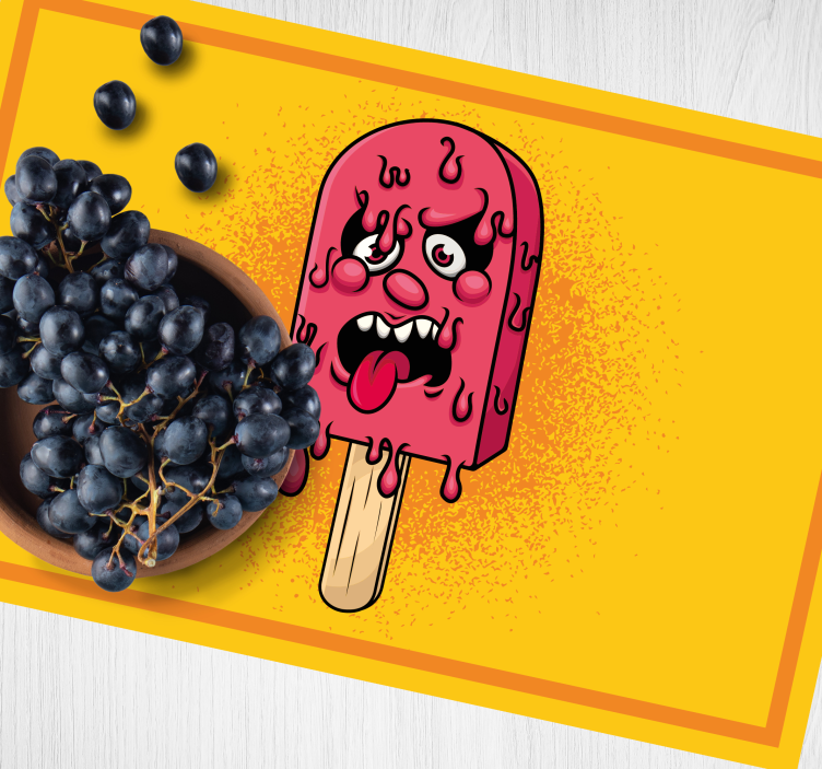 Tischsets originell Eispop-tropfen-graffiti-cartoon - TenStickers