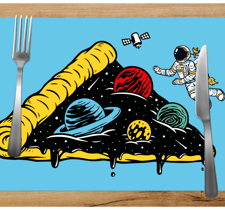 Tischsets originell scheibe mit weltraumthema - TenStickers
