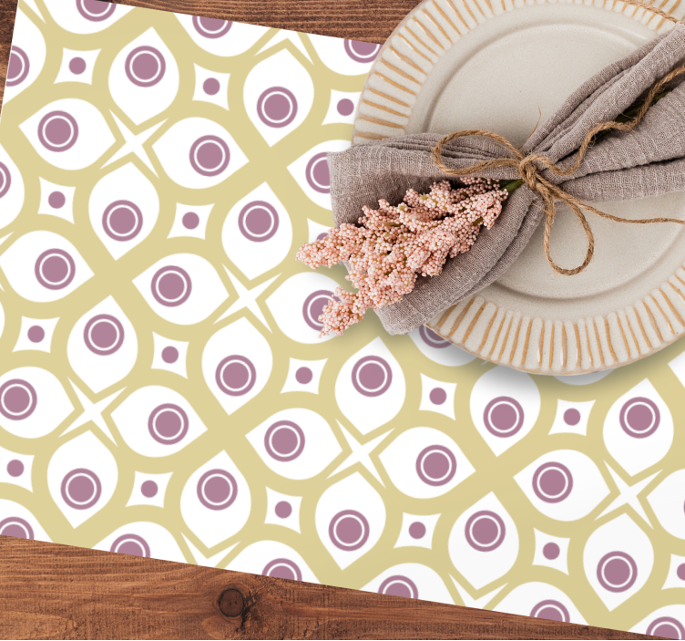 Tischsets originell Traditionelles helles 80er-muster - TenStickers