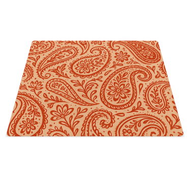 Tischsets originell im warmen roten paisleymuster - TenStickers