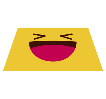 Moderne Emoji Lachgesicht Kinder Vinyl Tischsets - TenStickers