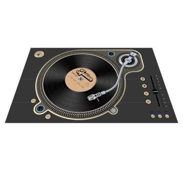 Vinyl Disc Tischsets mit benutzerdefiniertem Namen - TenStickers