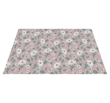 70er Jahre Gänseblümchenblume rosa Blumen Tischsets - TenStickers