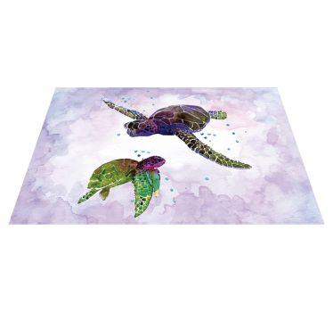 Tischset Zeichnung Bunte Schildkröten - TenStickers