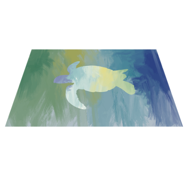 Platzset Tier Aquarell meeresschildkröte - TenStickers