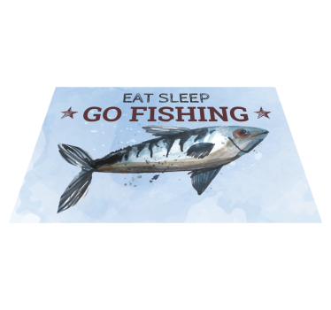 Platzset Fisch Eat Sleep Go Fishing - TenStickers