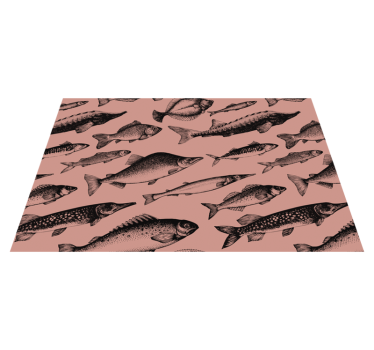 Tischsets originell mit fischmuster kunst - TenStickers