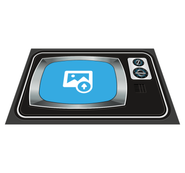 Tischset schwarz Tv anpassbares foto - TenStickers