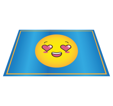 Kinder Tischset Herz augen emoji - TenStickers