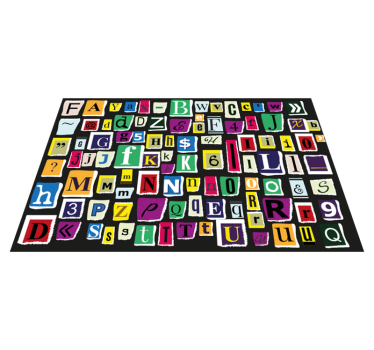 Platzset modern Bunte buchstaben - TenStickers