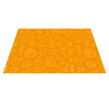 Tischsets originell mit küchenikonen-muster - TenStickers