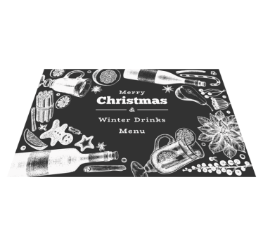 Tischset Weihnachten Weihnachtsmenü - TenStickers