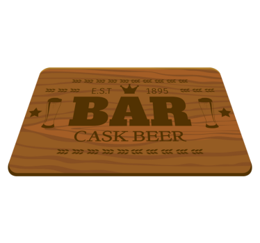 Holzimitation Platzset Bar Elemente - TenStickers