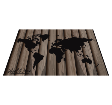 Platzset Textur Holzmuster mit Weltkarte - TenStickers