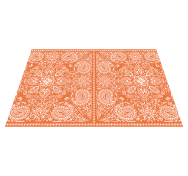 Tischset textur mit filigranem orangenmuster - TenStickers