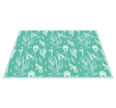 Tischsets originell mit kaktusmuster overlay - TenStickers