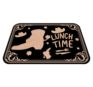 Tischset text zur mittagszeit im western-stil - TenStickers