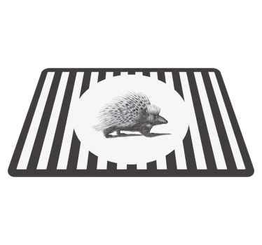 Tischsets originell mit igel silhouette design - TenStickers