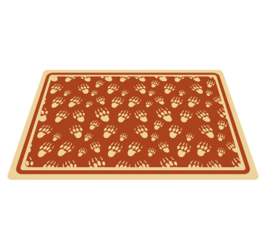 Tischset textur mit pfotenabdruck-muster - TenStickers