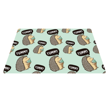 Tischset kinder glücklicher igel snack - TenStickers