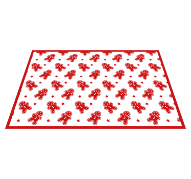 Tischset weihnachten mit lebkuchenfiguren-muster - TenStickers