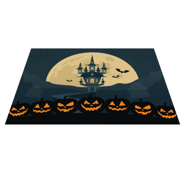 Tischset halloween gespenstische burgszene - TenStickers