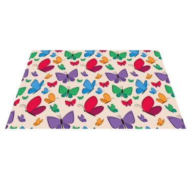 Tischsets originell mit buntem schmetterlingsarrangement - TenStickers